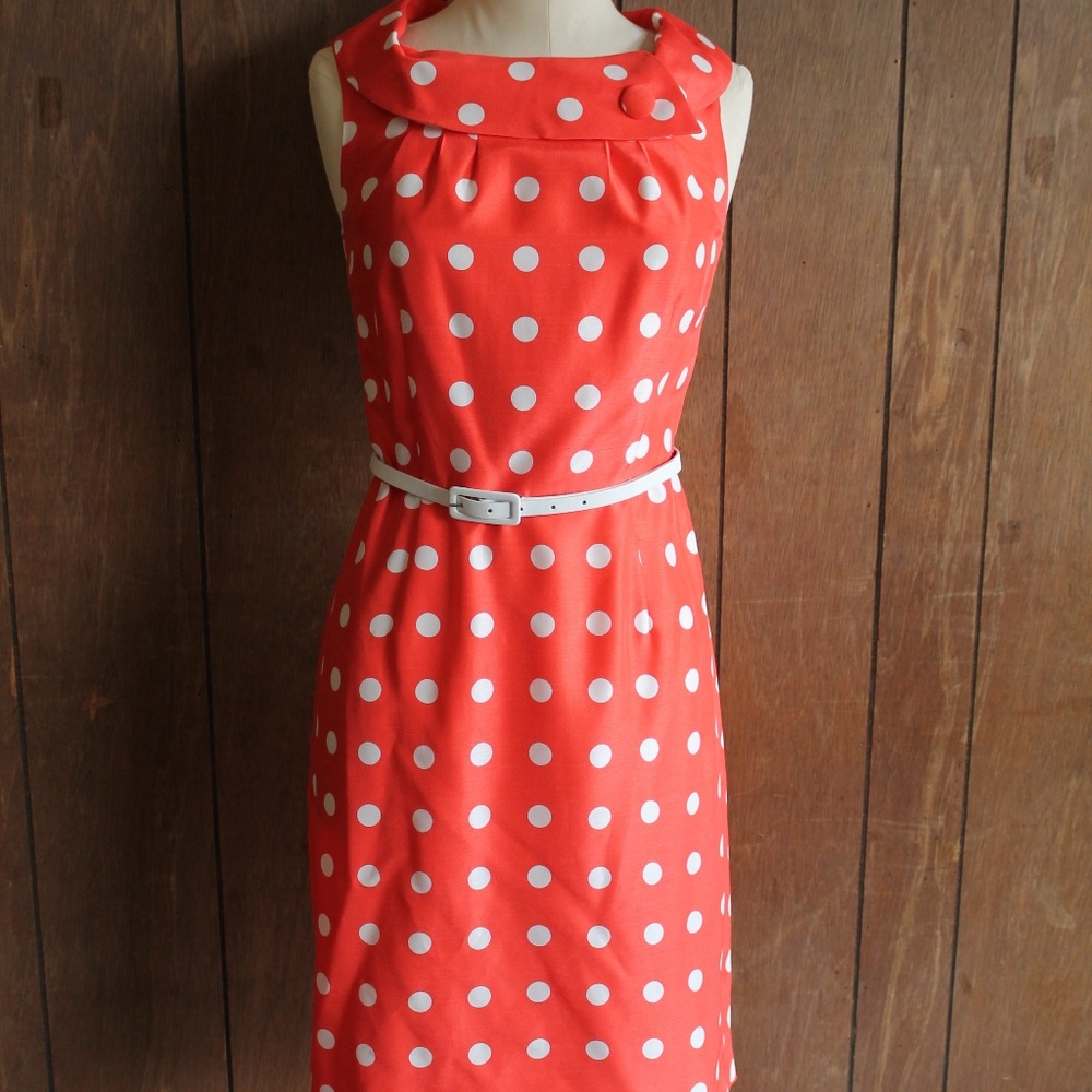 Vintage style polka dot pencil skirt dress